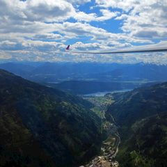 Flugwegposition um 13:08:05: Aufgenommen in der Nähe von Gemeinde Treffen am Ossiacher See, Treffen am Ossiacher See, Österreich in 1607 Meter